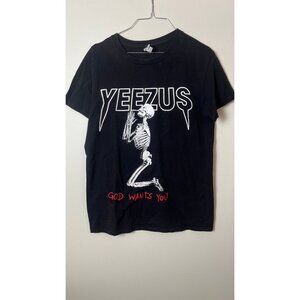 YEEZY KANYE YE PRAYING SKELETON YEEZUS CONCERT T-SHIRT S